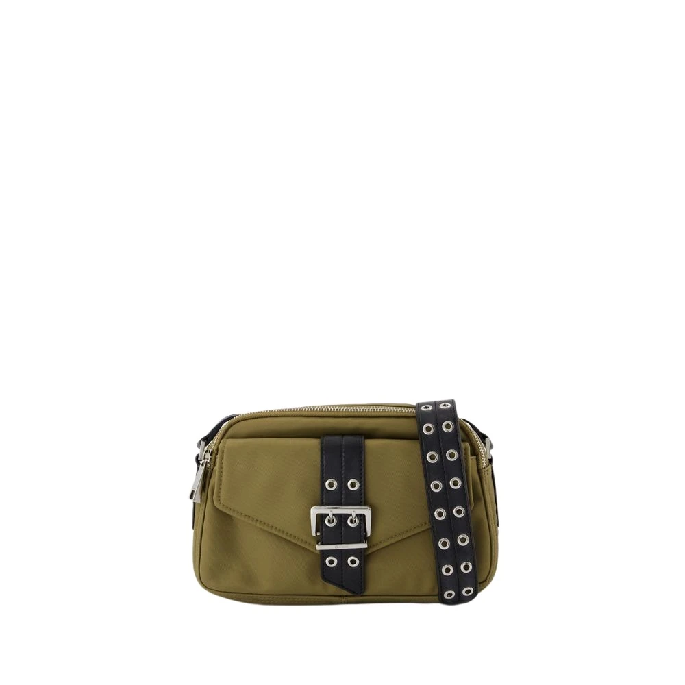 Ganni Groene Nylon Camera Schoudertas Green Dames