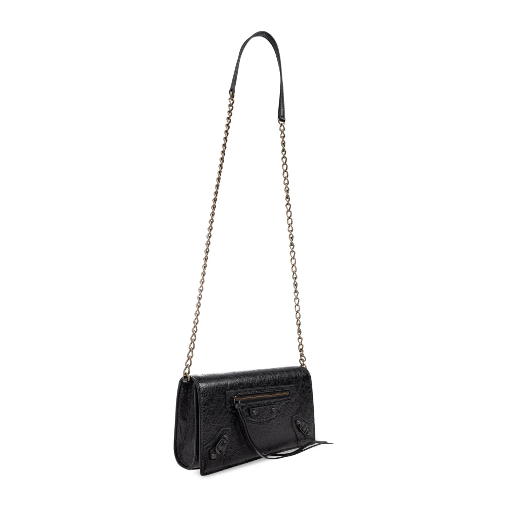 Balenciaga Shoulder Wallet Le City Black Dames