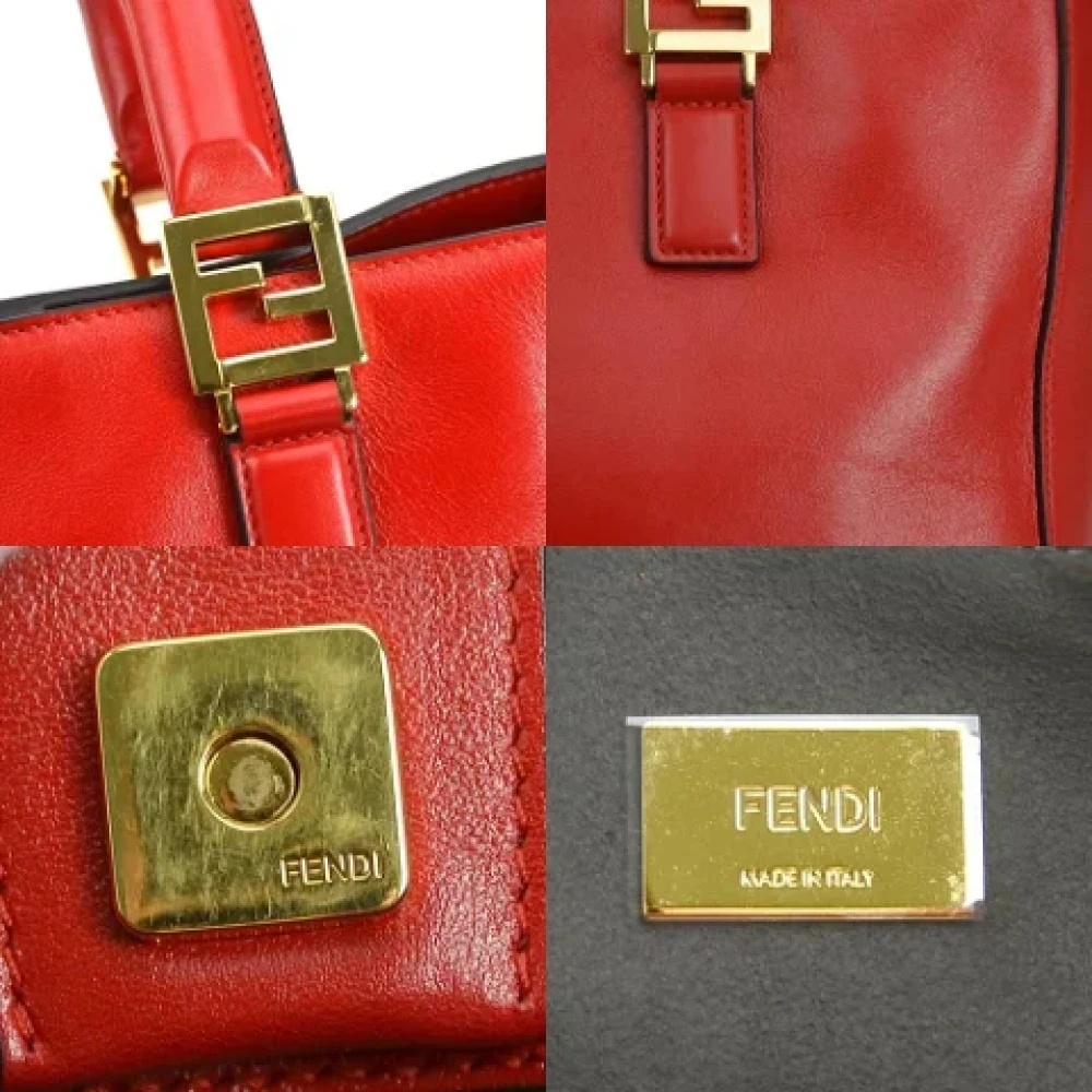 Fendi Vintage Pre-owned Leather handbags Red Dames