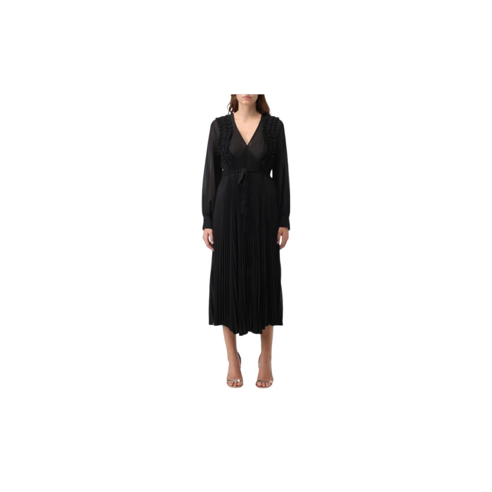 Twinset Polyester Jurken Black Dames