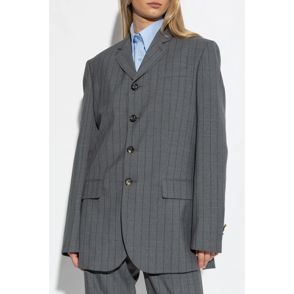 Moschino Wollen blazer Gray Dames