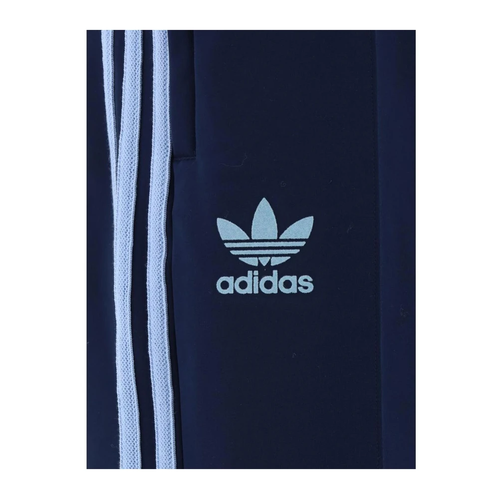 Adidas Sweatpants met rits Jogger-stijl met elastische tailleband Blue Heren