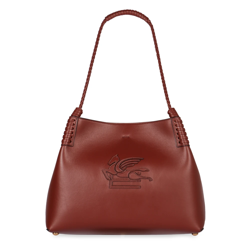 ETRO Leren Tote met Metalen Sluiting Red Dames