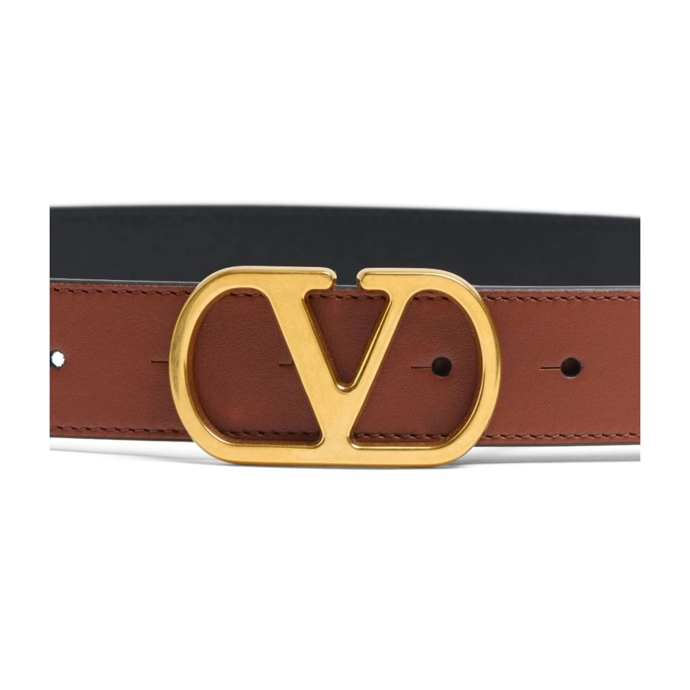 Valentino Garavani Bruin Leren Elegant Dames Riem Brown Dames