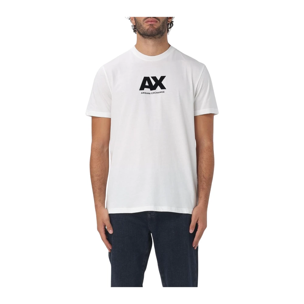 Armani Exchange Mannelijk Wit Basic T-Shirt