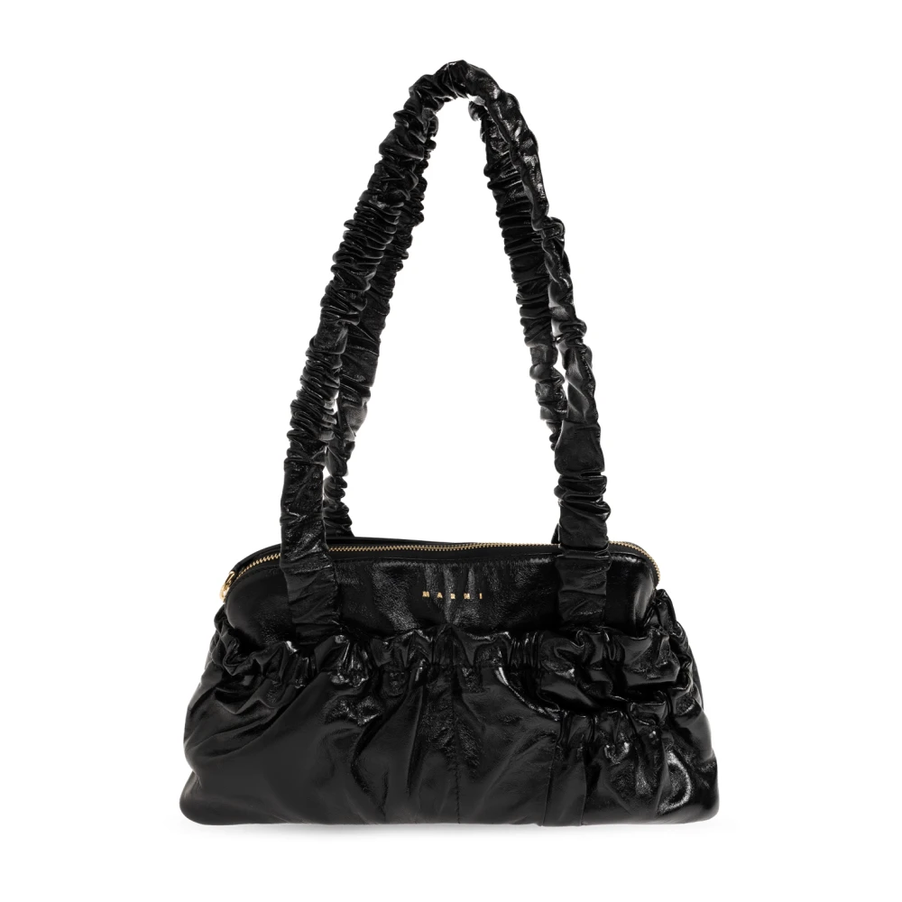 Marni Women's Black Leather Bag - Shoulder Bags - One Size - Bags