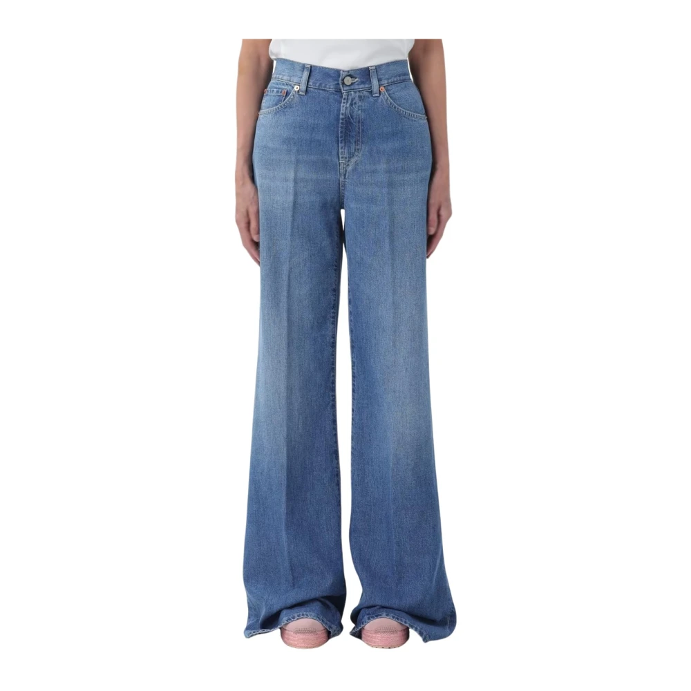 Dondup Women's Blue Wide Jeans, W24, Trousers Denim