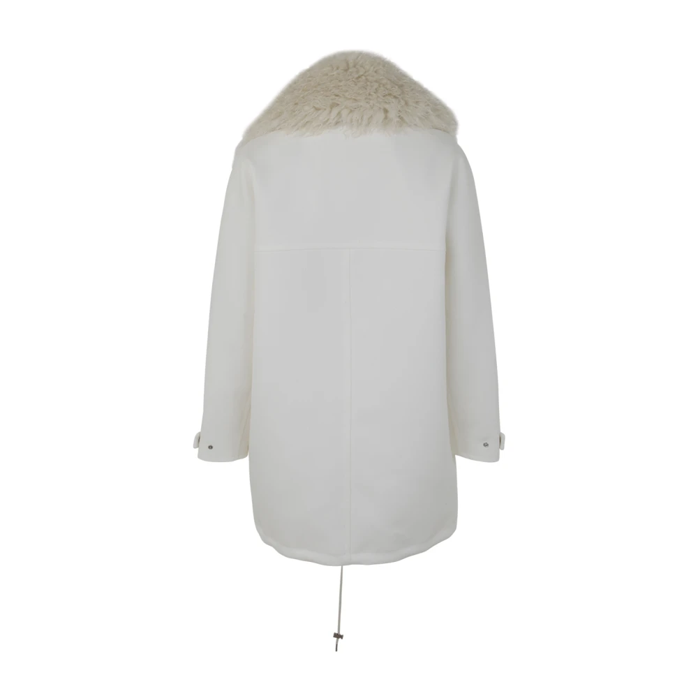 Courrèges Witte Tech Twill Parka Jas White Dames