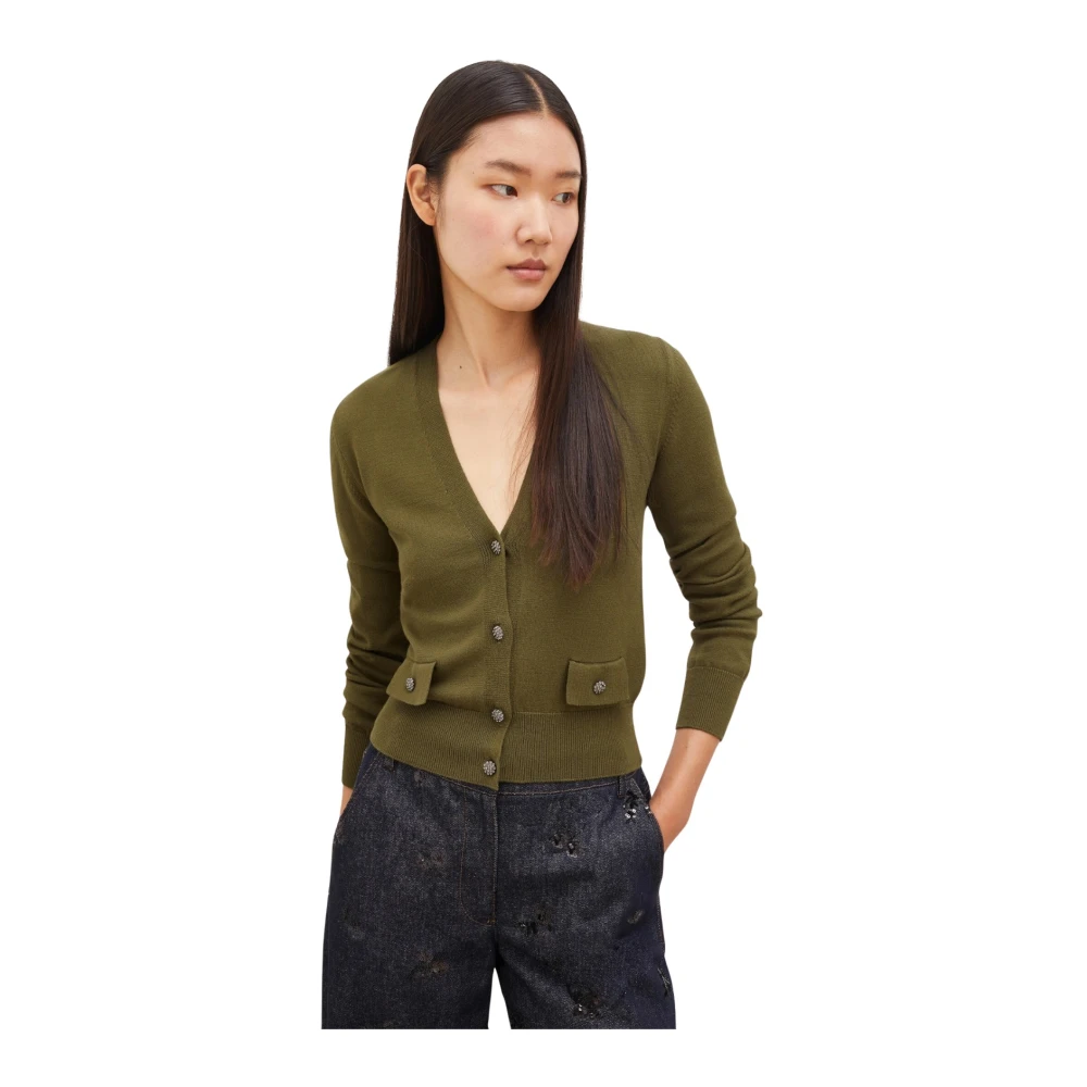 Marella Groene Cardigan met Juweelknopen Green Dames