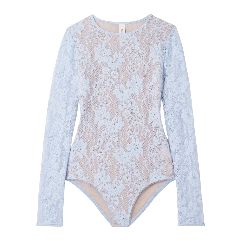 Zimmermann Kvinno Blå Toppar Dam, S, Lace Bodysuit