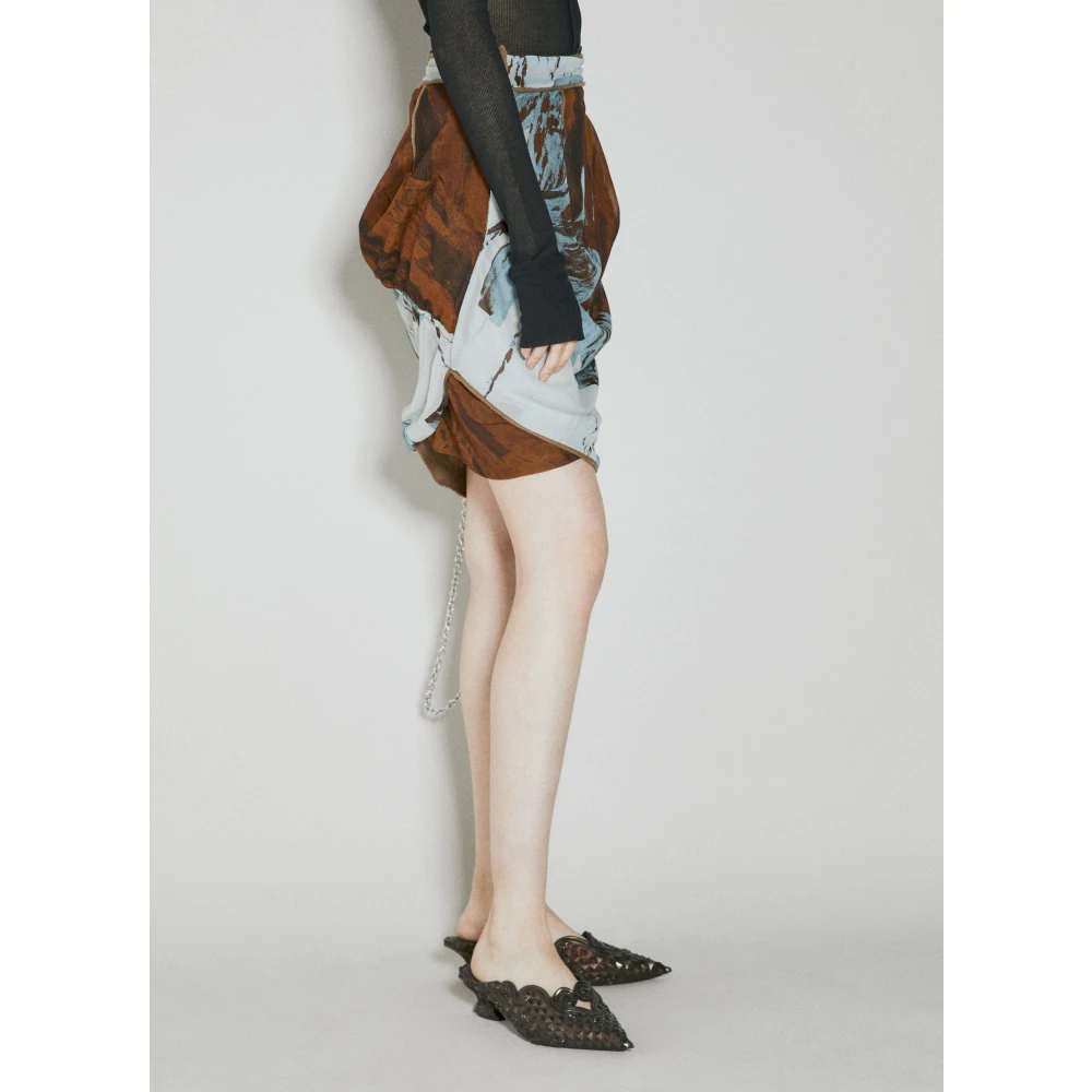 Vivienne Westwood Kort rokje met grafische print Brown Dames