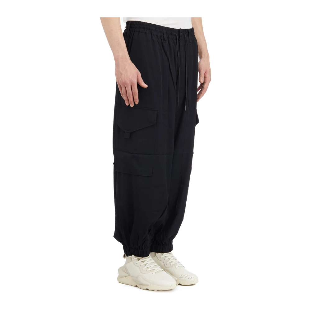 Y-3 Rayon Jogger Broek Black Heren