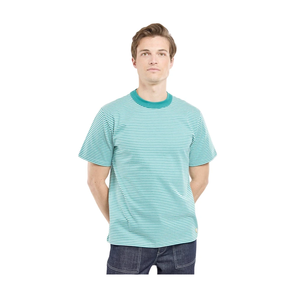 Armor-Lux Korte mouw T-shirt in stijl 59643 Green Heren