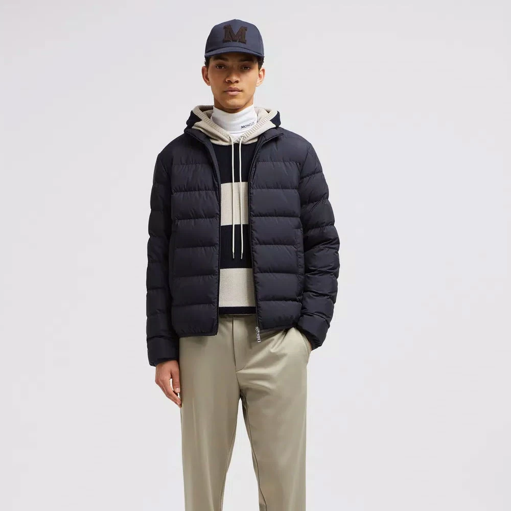Moncler Korte Navy Donsjas Blue Heren