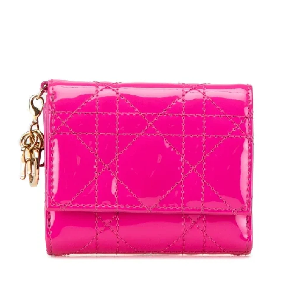 Dior Vintage Pre-owned Leather wallets Pink Dames