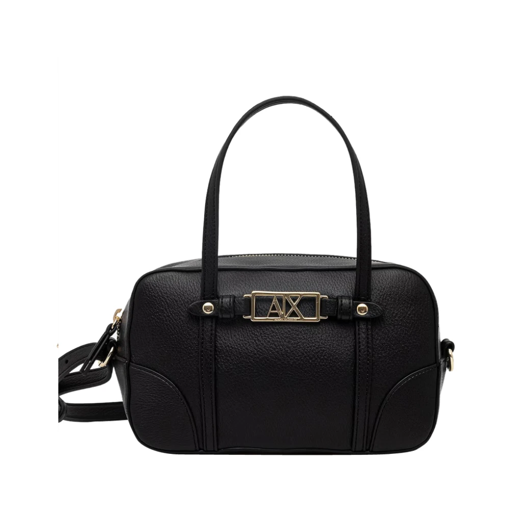 Armani Exchange Vrouw Zwart Tassen Dames, One Size, Leer, Polly Mini Handtas