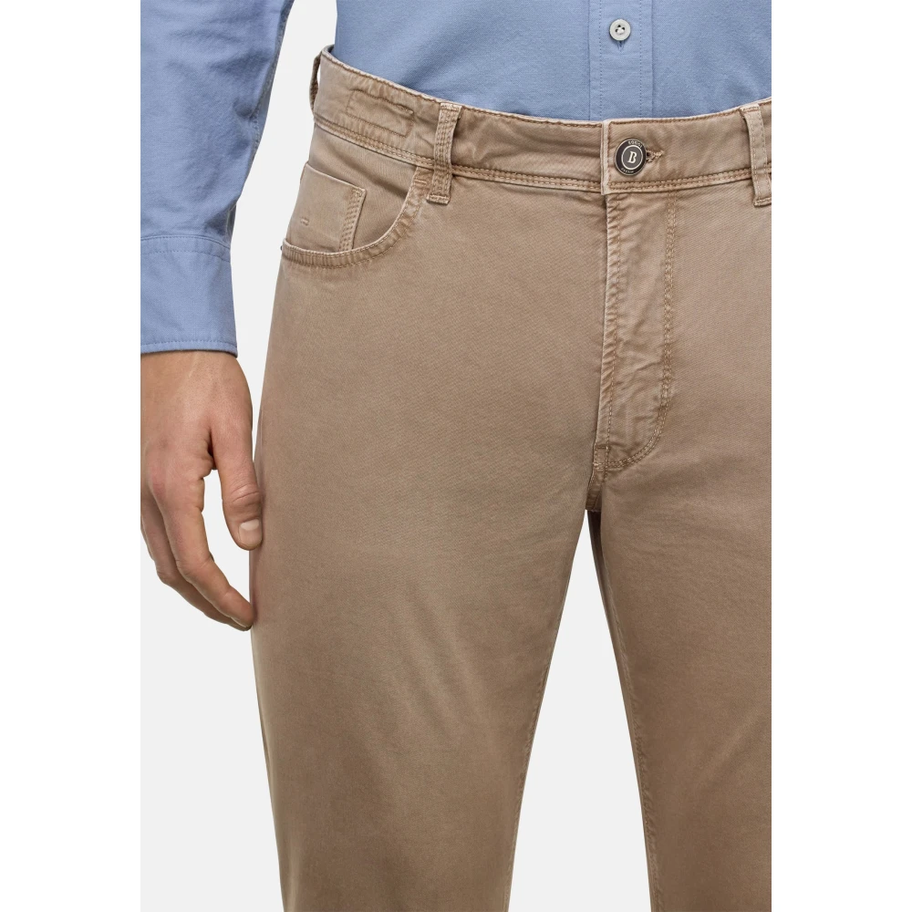 Boggi Milano Stretch Cotton Jeans Beige Heren