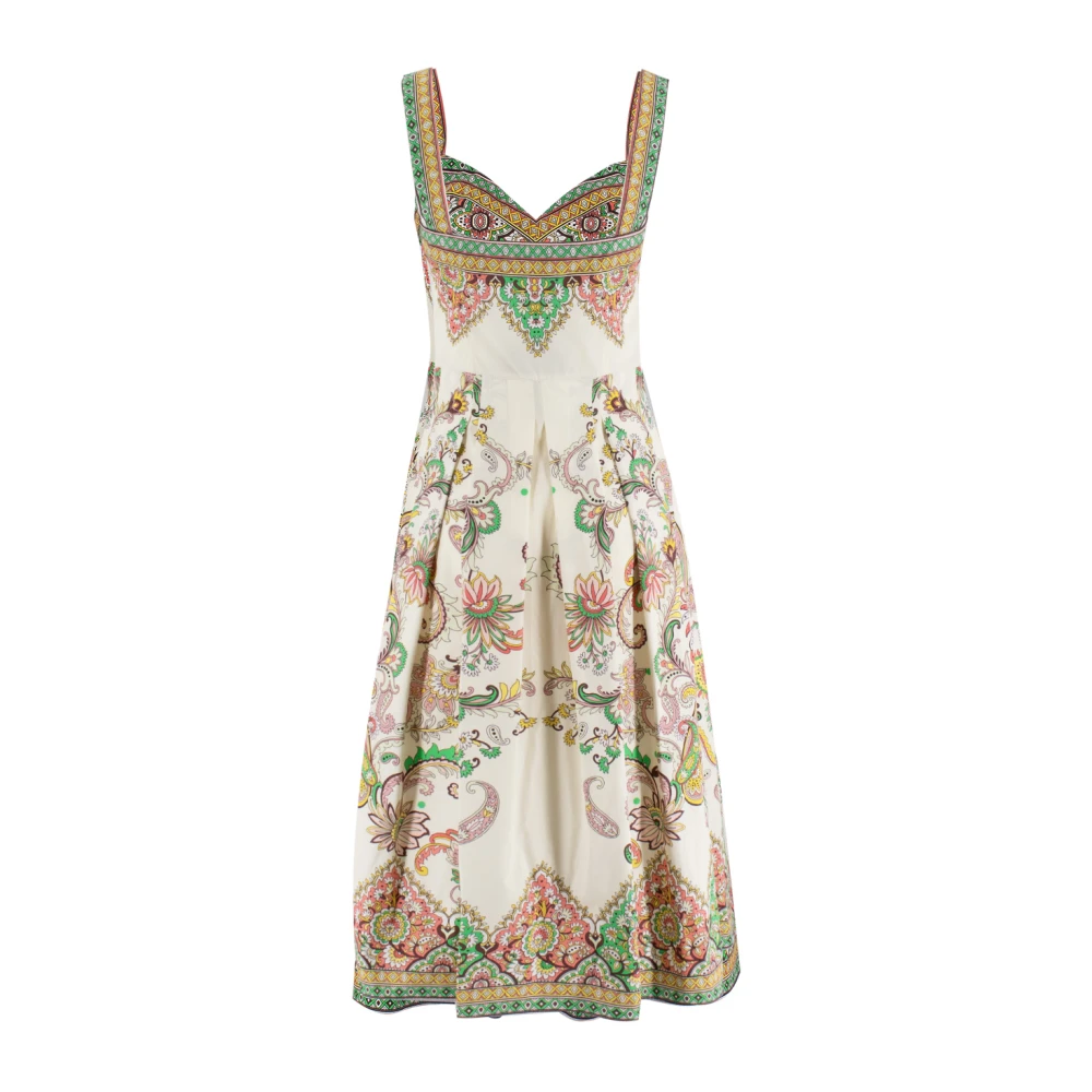 ETRO Mouwloze Midi Jurk met Paisley Print Multicolor Dames