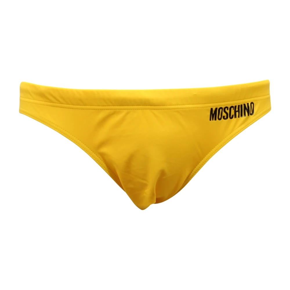 Moschino Men's Yellow Zza4202 0278 Costume Couture Swimsuit - Beachwear - L - Swimwear