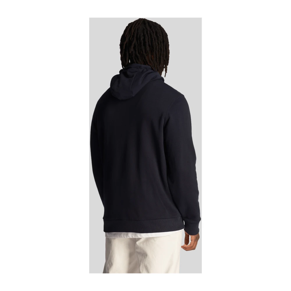 Lyle & Scott Vibrations Print Hoodie Blue Heren