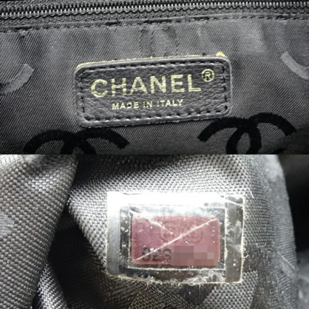 Chanel Vintage Pre-owned Leather handbags Black Dames
