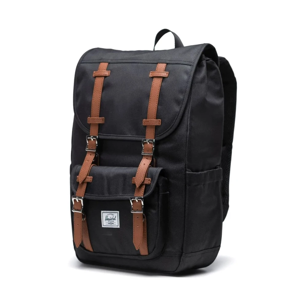 Herschel Zwarte Mid Rugzak met Laptopvak Black Unisex