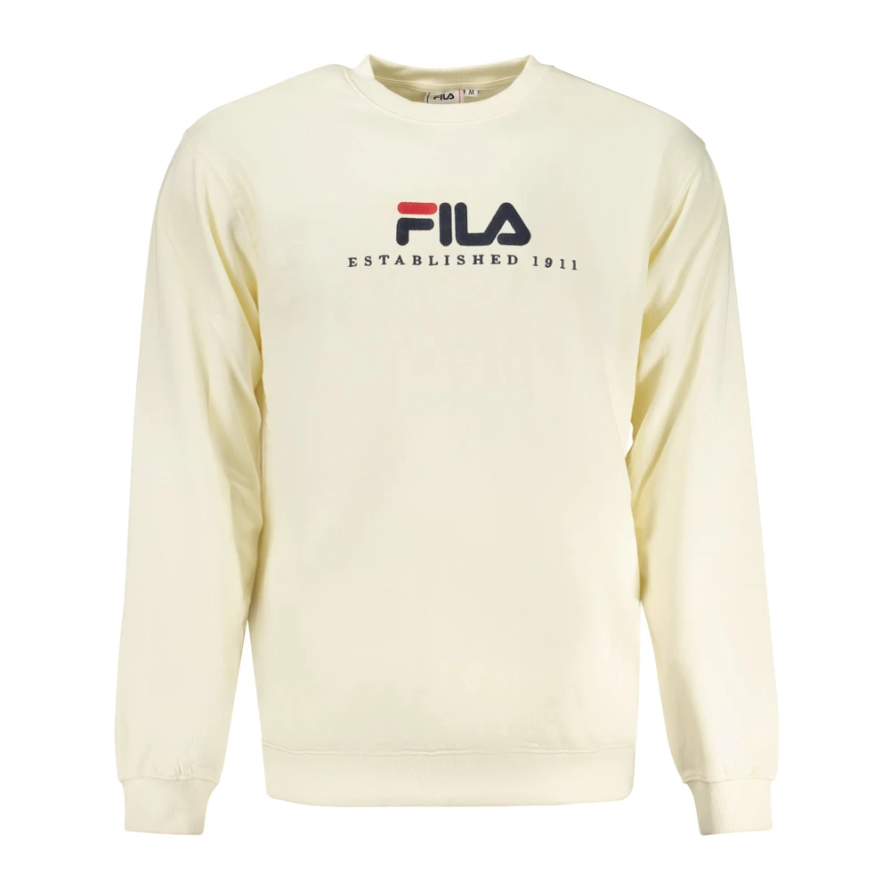 Fila Beige Sweatshirt met Lange Mouwen Geborduurd Logo Beige Heren