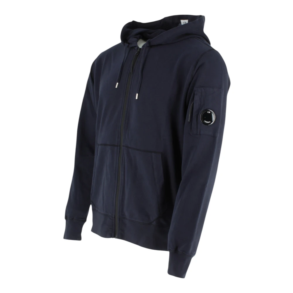 C.P. Company Blauwe Hoodies Open Stijl Blue Heren