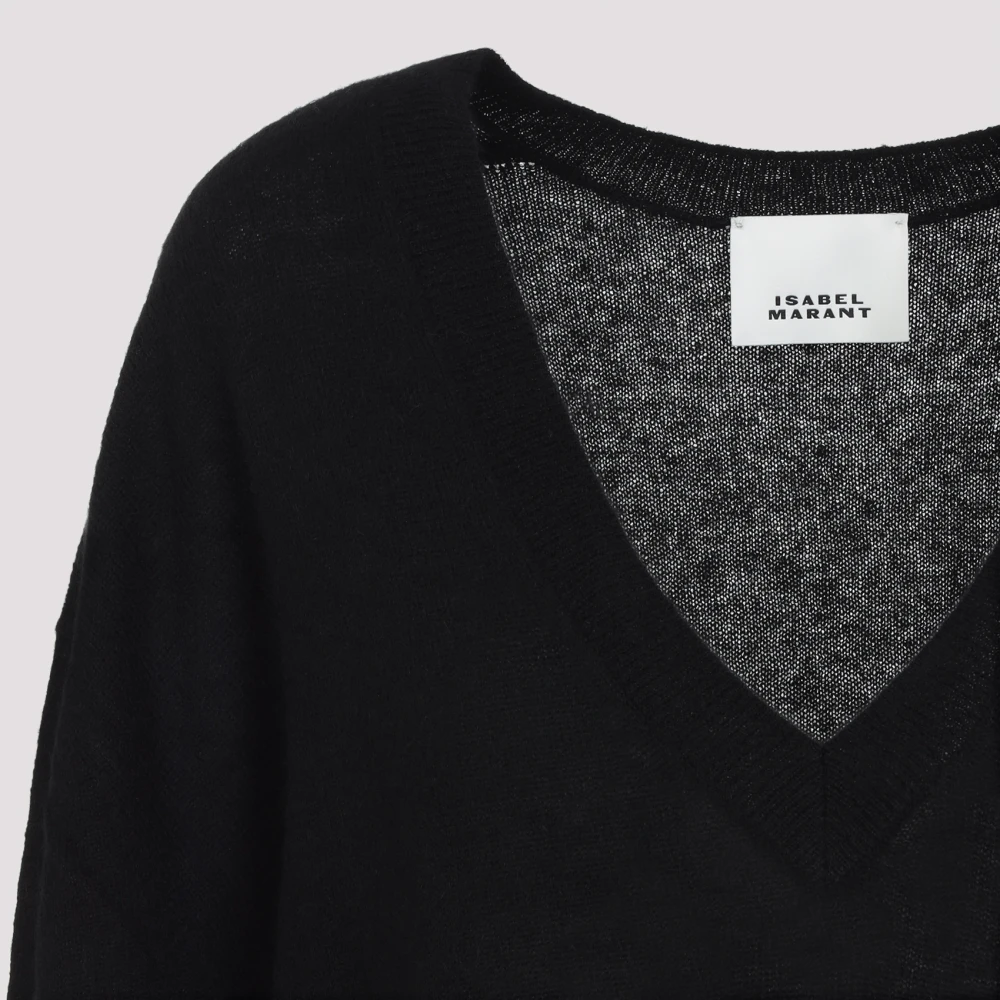 Isabel marant Zwarte Sweater Elegant Mix Zijde Alpaca Black Dames