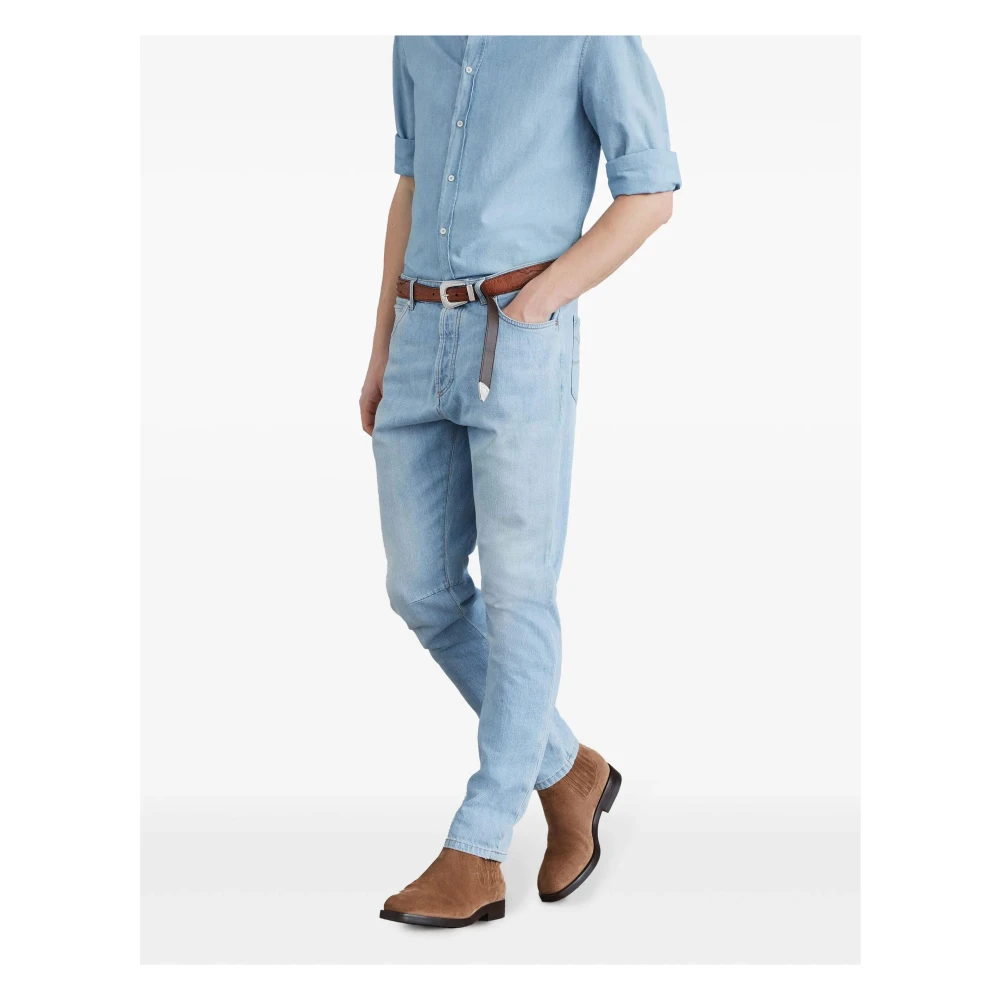 BRUNELLO CUCINELLI Denim Broek Blue Heren