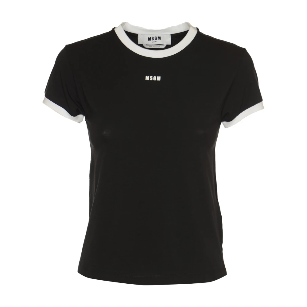 Msgm Zwarte T-shirt en Polo Collectie Black Dames