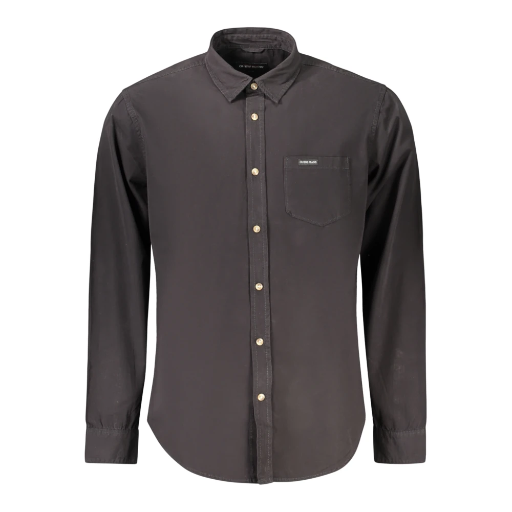Guess , Casual Shirts, Male, Black, M, Long-Sleeved Shirt
