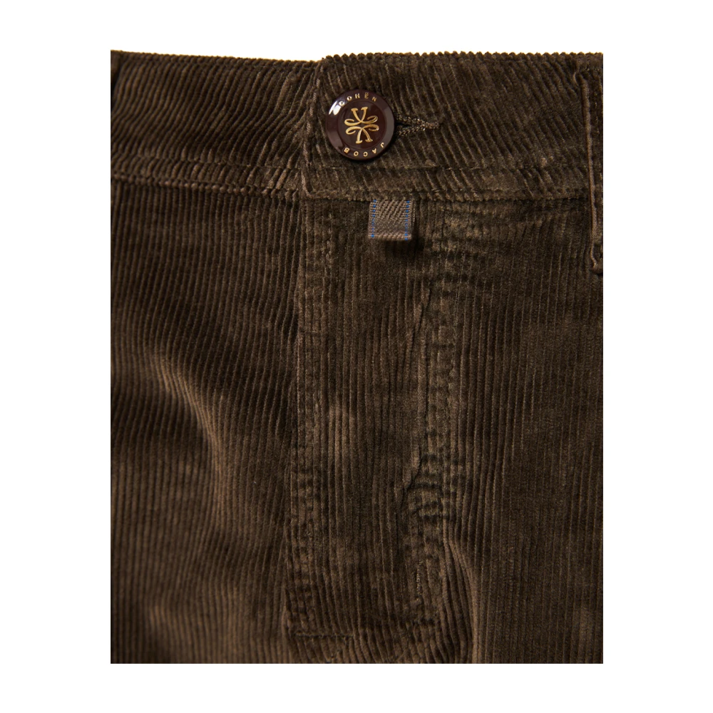 Jacob Cohën Ribfluwelen broek met speciale Japanse stoffen Brown Heren