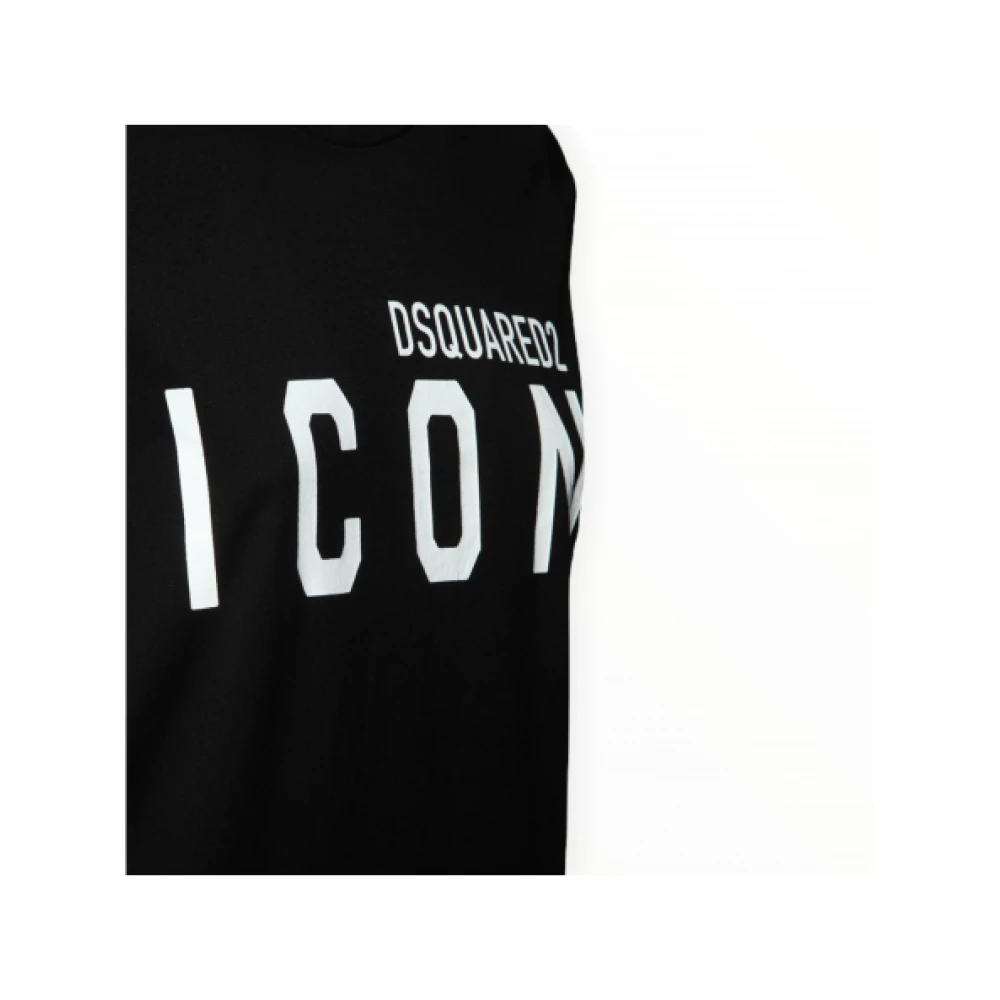 Dsquared2 Jurk met logo print Black Dames