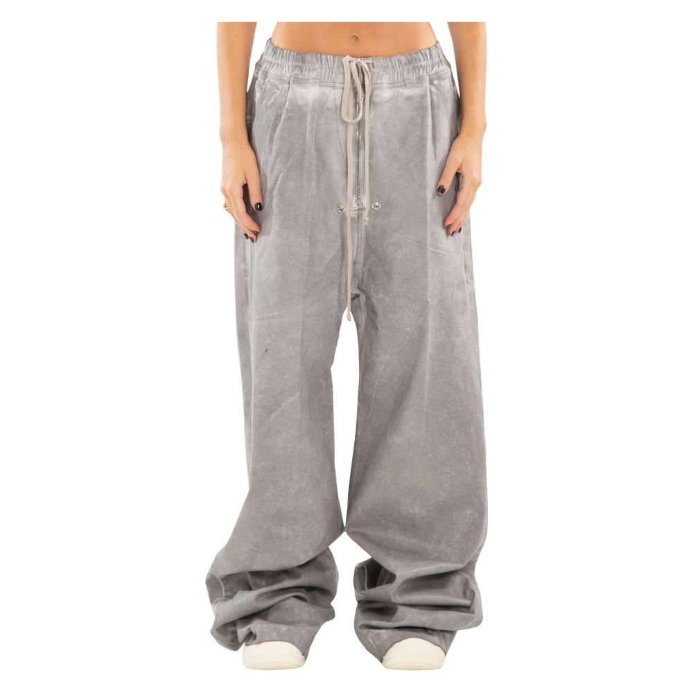 Rick Owens Foil Denim Broek in 08 Gray Dames