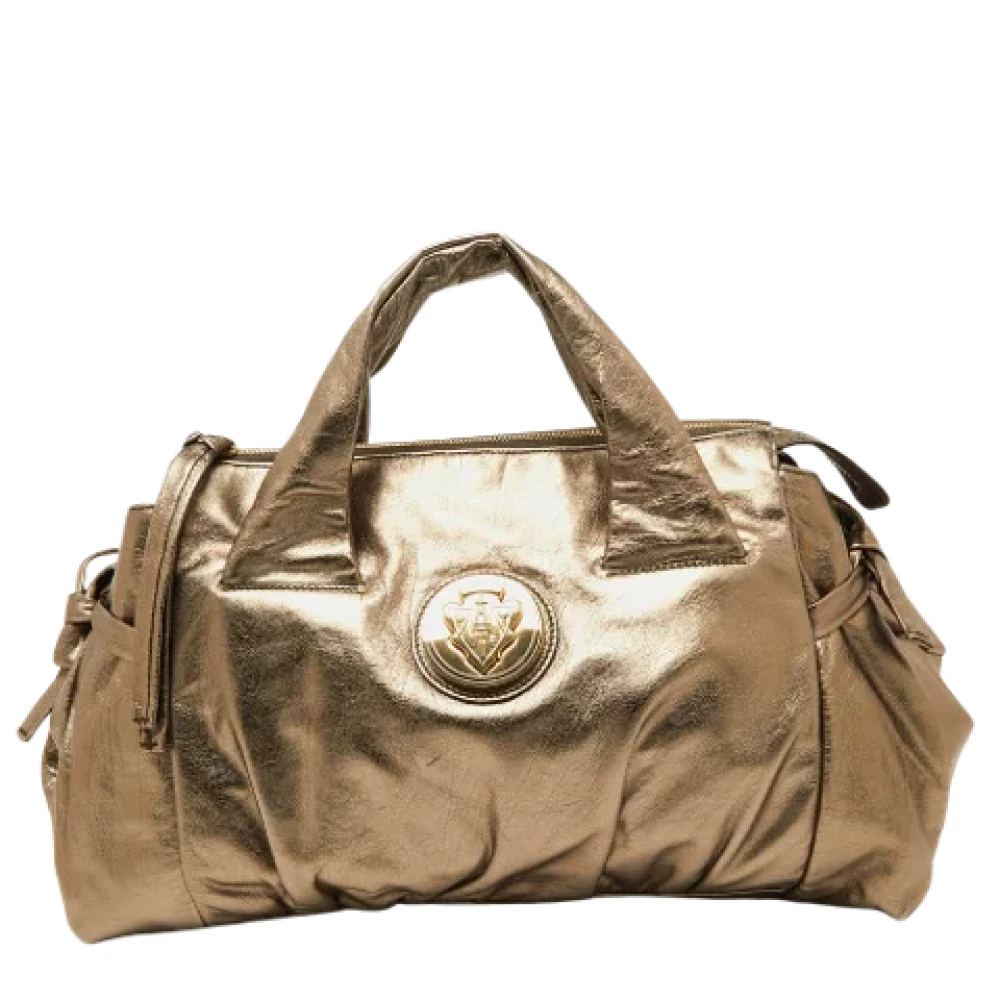 Gucci Vintage Pre-owned Leather totes Gray Dames