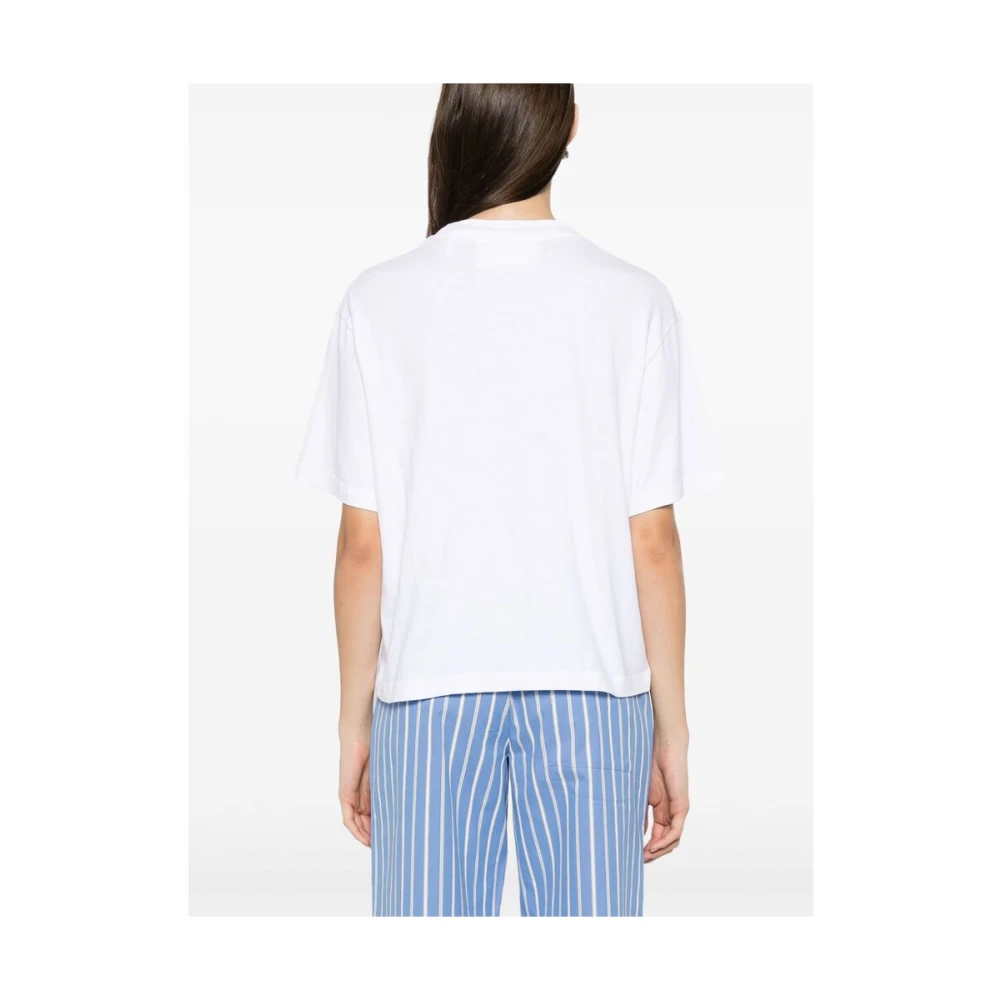 Axel Arigato Wit T-shirt met logo-opdruk en ronde hals White Dames