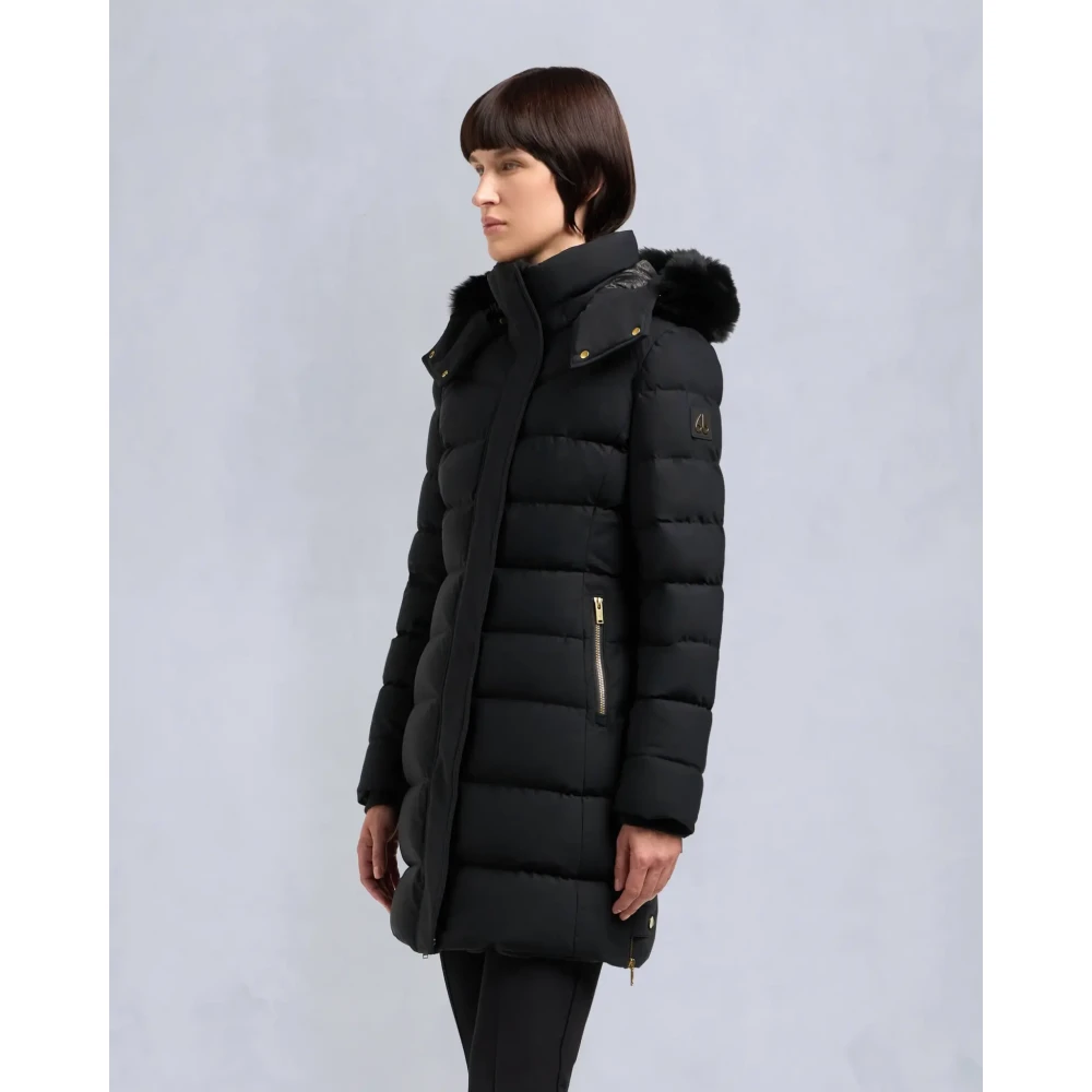 Moose Knuckles Shearling Parka Black Dames