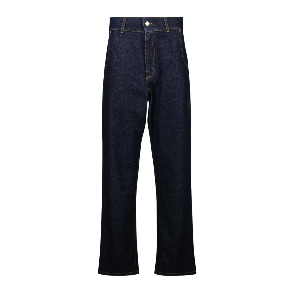 Moschino Women's Blue Straight Fit Jeans, Xs, Dark Denim High Waist Jeans