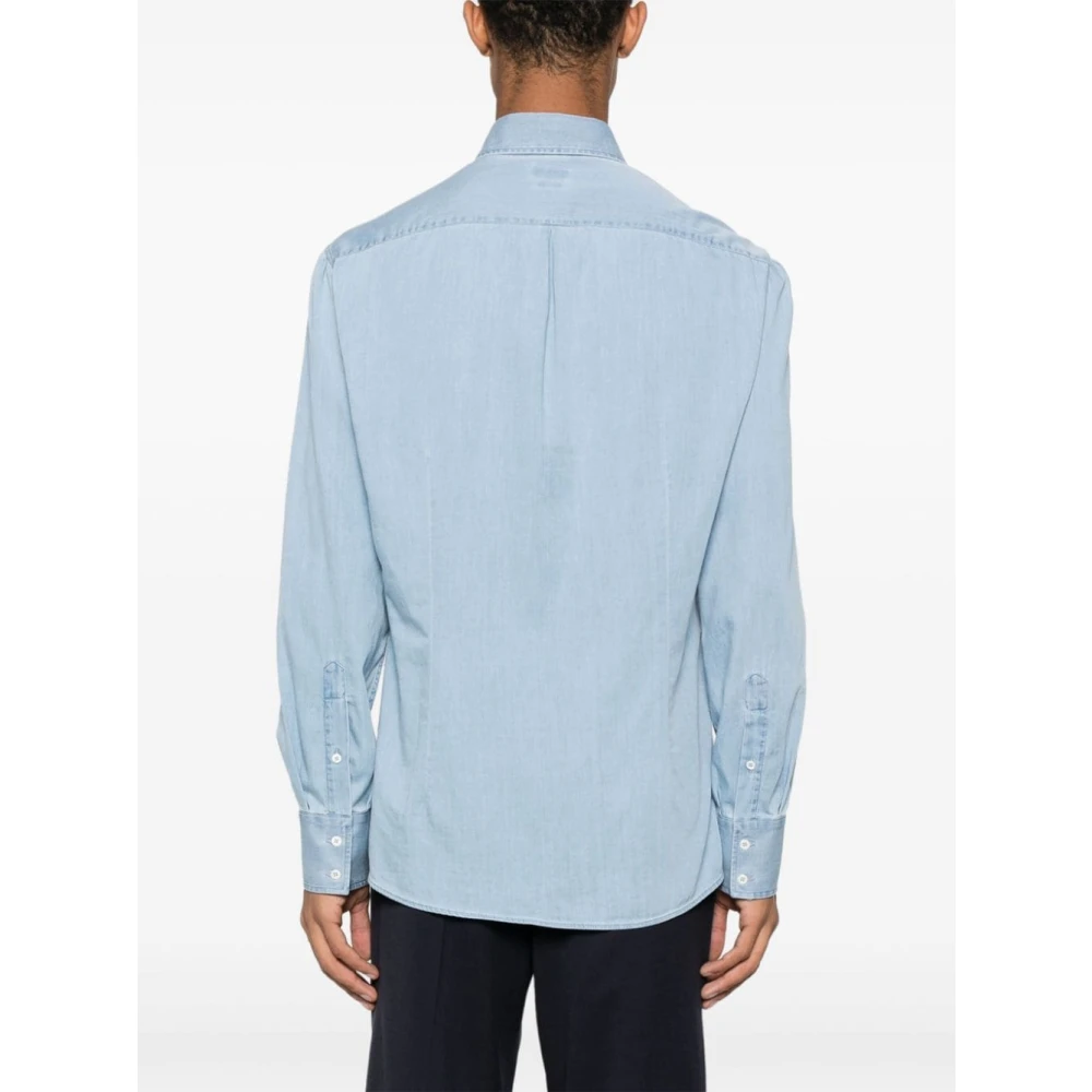 BRUNELLO CUCINELLI Elegante Overhemden Collectie Blue Heren