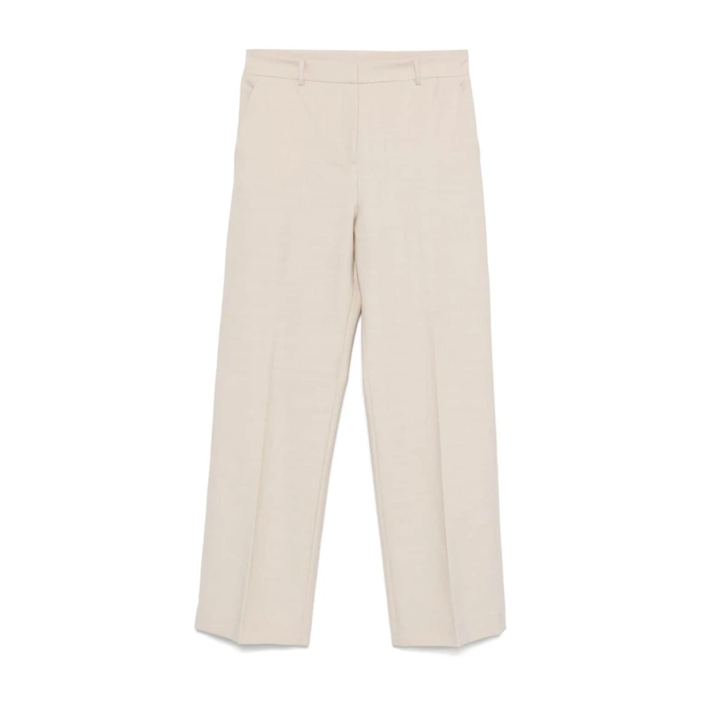 Antonelli Firenze Witte Broek Twill Weefsel Stretch Ontwerp White Dames