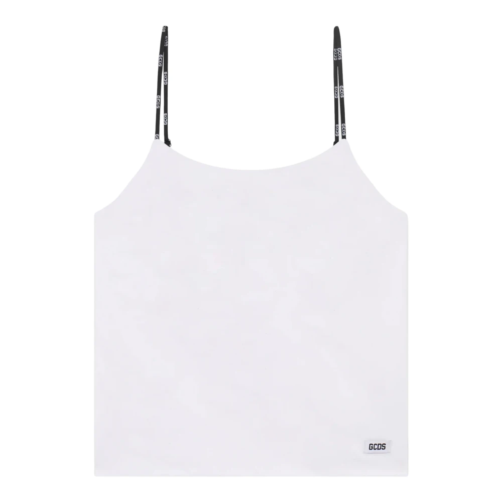 Gcds White Sleeveless Tops, Female, Xs, Basic Tops