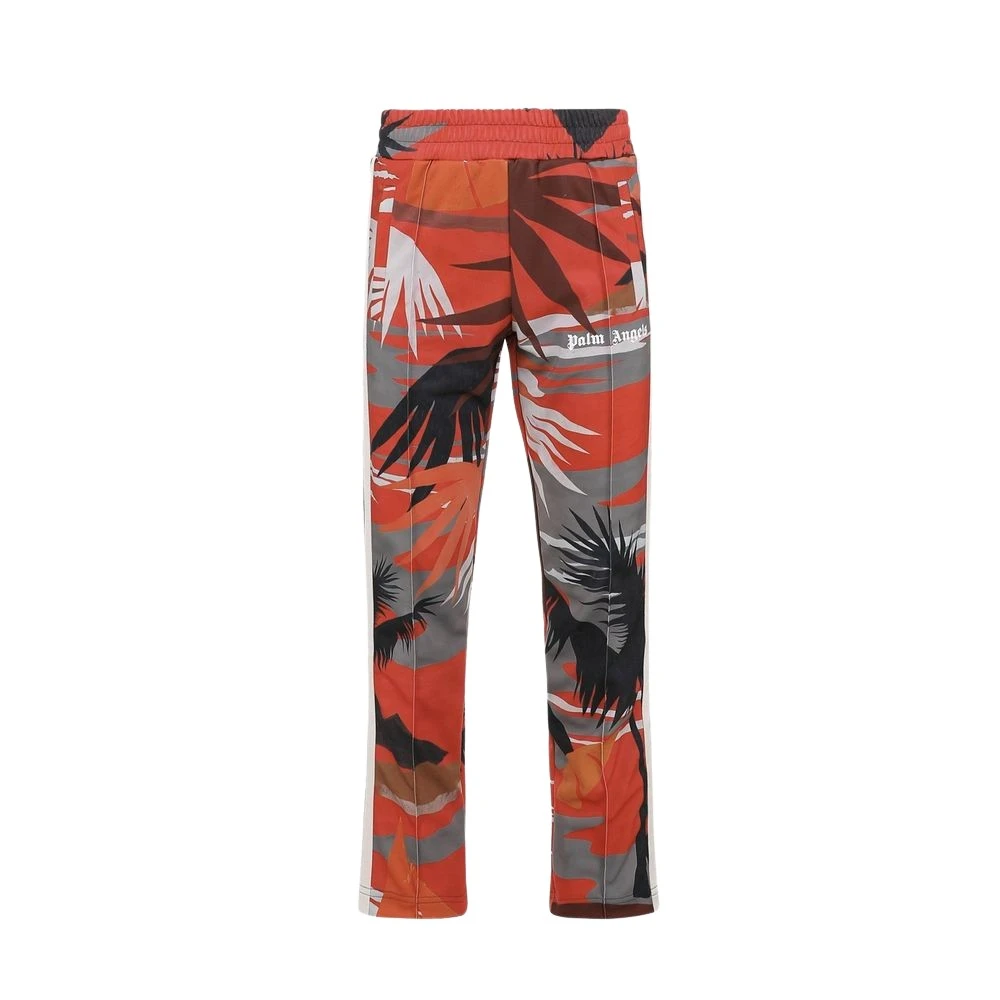 Palm Angels Men's Red Hawaii Track Trousers - Training Trousers & Tights - L - Sport