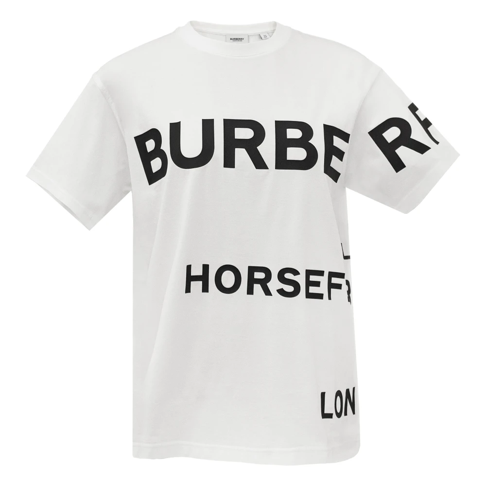Burberry Oversized Signature-Print T-Shirt White Heren