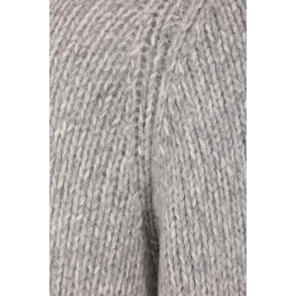BRUNELLO CUCINELLI Grijze Cashmere Alpaca Sweater Gray Heren