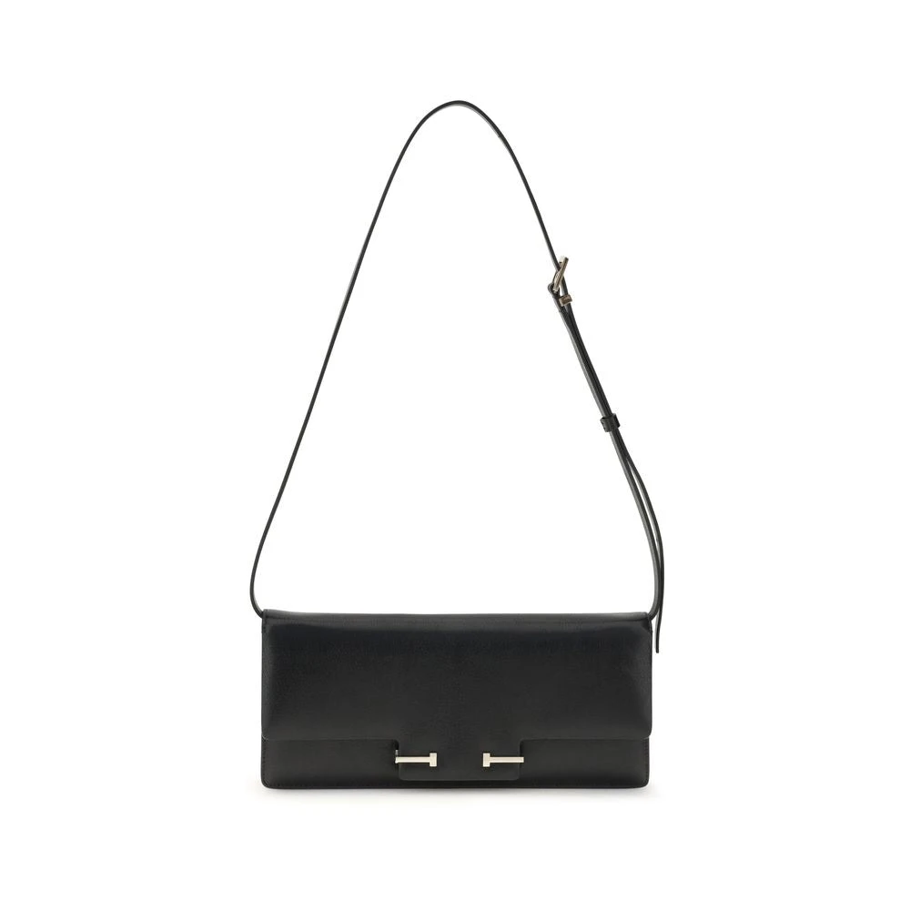 Tom Ford Elegant Shoulder Bag With T-Plate Closure - Female - Shoulder Bags - Black - One Size - Bags