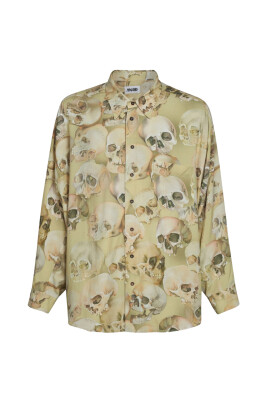 skull-print-loose-beige-shirt