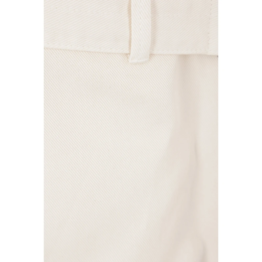 Lemaire Witte Loose-Fit Denim Broek White Dames