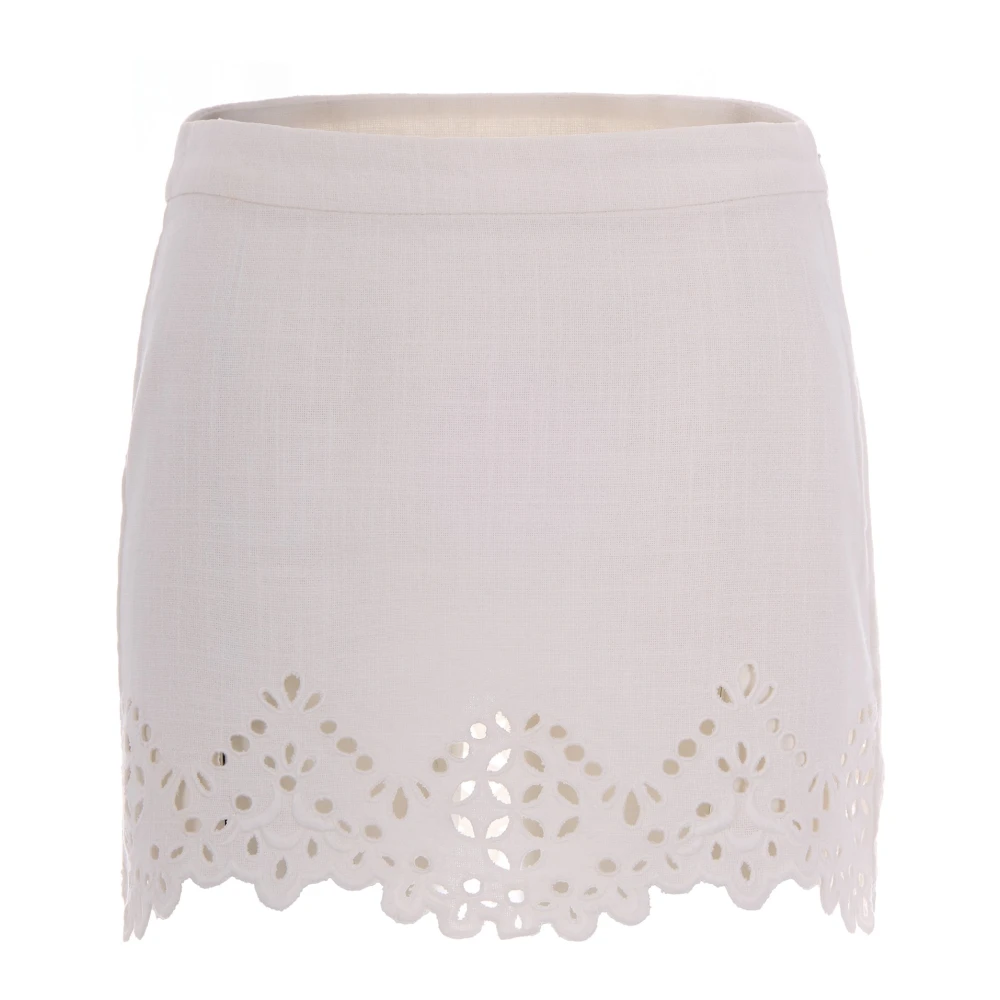Marant Étoile Women's White Short Skirts, Xs, Lace Short Skirt