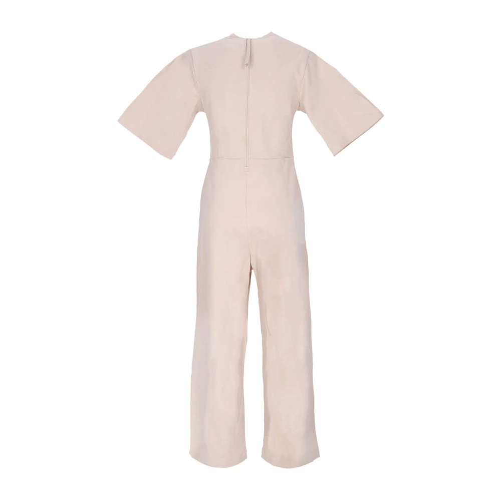 Nike Sporty Jersey Jumpsuit Beige Dames